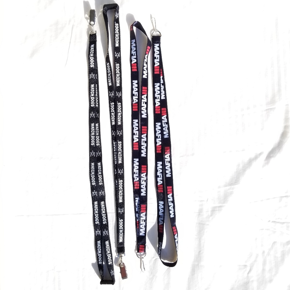 4-pack Lanyards MAFIA 3 and WatchDogs PAX